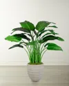 Winward Home Travelers Small Palm In Pot In Green
