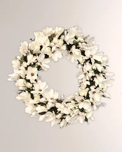 Winward Home Tree Magnolia Wreath In White