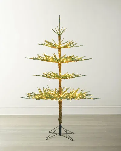 Winward Home Twig Pine Pre-lit Led Christmas Tree, 5' In Green