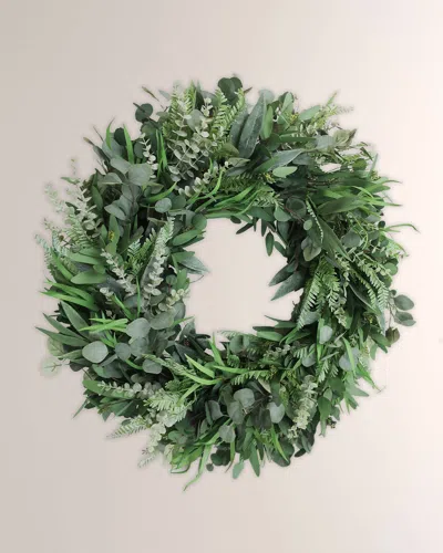 Winward Home Wreath Eucalyptus Deluxe In Green