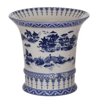 Winward Silks China Village Handmade Pot Planter