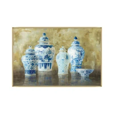 Winward Silks Chinoiserie - Picture Frame Painting In Blue;brown