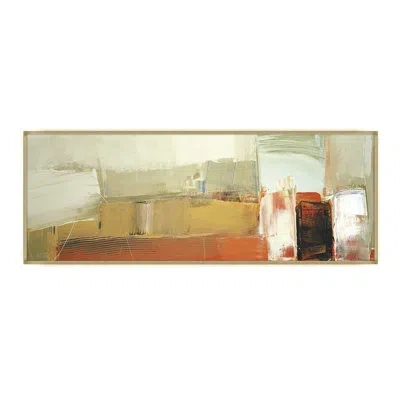 Winward Silks Neutral Illusions - Picture Frame Painting In Black;gray;orange