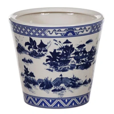 Winward Silks Porcelain Garden Cache Pot