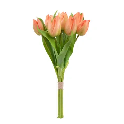 Winward Silks Tulip Bunch 8 Stems Set Of 6 In Orange