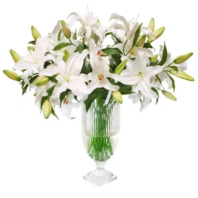 Winward Silks Tulip Centerpiece In Vase