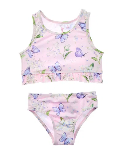 Wippette Kids' 2pc Tankini Swim Set In Gray