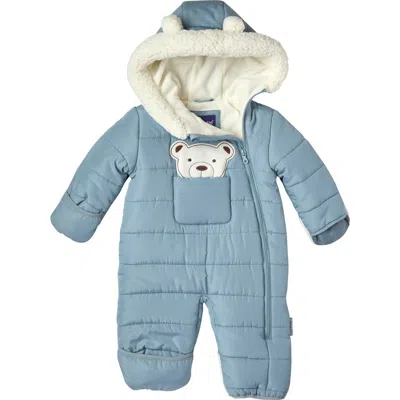 Wippette Babies'  3d Bear Applique Pram In Blue