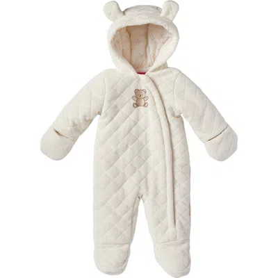 Wippette Babies'  Bear Hooded Quilted Pram In White