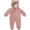 Wippette Babies'  Plush Hooded Pram In Pale Mauve