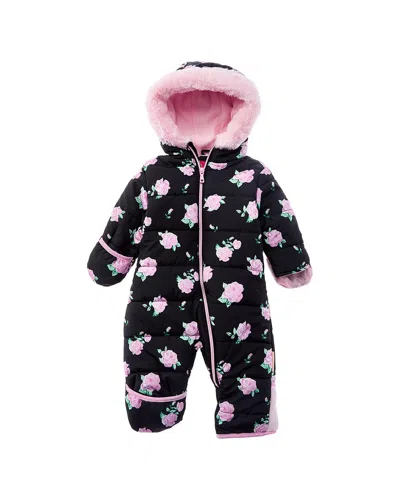 Wippette Kids' Rose Print Quilted Pram In Black