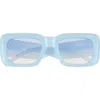 Wisdom Frame 1 52mm Square Sunglasses In Blue