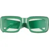Wisdom Frame 1 52mm Square Sunglasses In Green