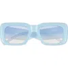 Wisdom Frame 1 52mm Square Sunglasses In Powder Blue