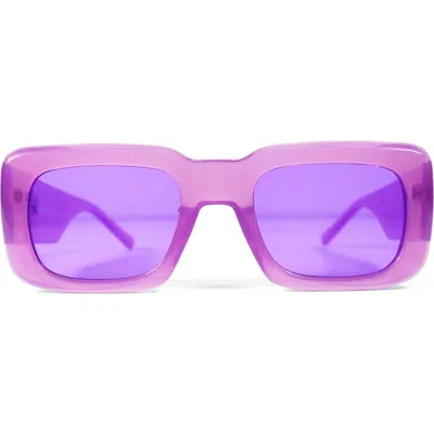 Wisdom Frame 1 52mm Square Sunglasses In Purple