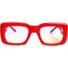 Wisdom Frame 1 Square Sunglasses In Red