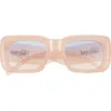 Wisdom Frame 1 52mm Square Sunglasses In Rose Gold