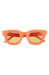 Wisdom Frame 3 43mm Round Sunglasses In Orange
