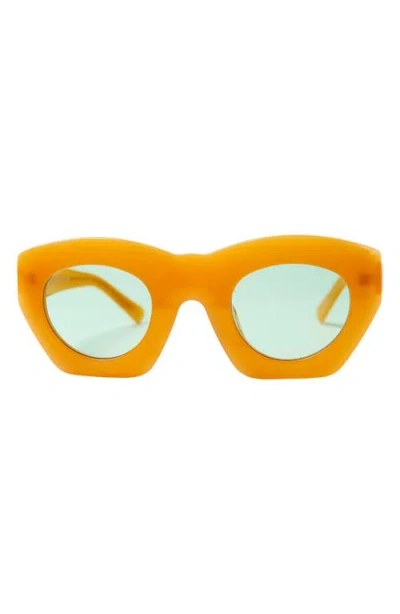 Wisdom Frame 3 Round Sunglasses In Salmon