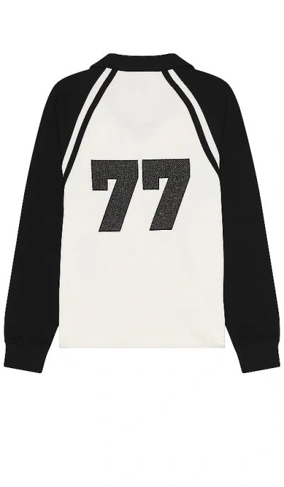 Wish Me Luck 77 Polo Shirt In Black & White