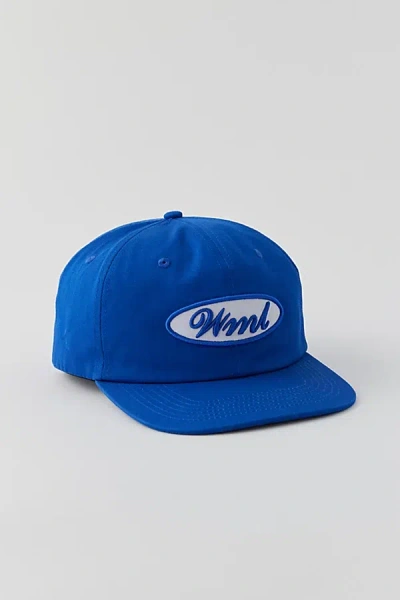 Wish Me Luck Cursive Logo Baseball Hat In Blue, Men's At Urban Outfitters
