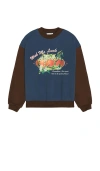 Wish Me Luck Greatest Fortune Crewneck Sweater In Brown