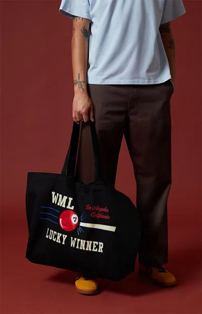 Wish Me Luck Lucky Winner Tote Bag In Black