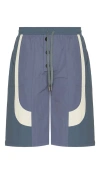 Wish Me Luck Pleated Day Shorts In Blue
