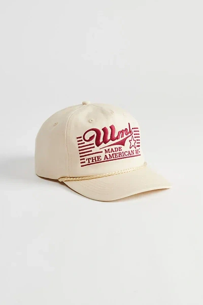 Wish Me Luck The American Way Baseball Hat In Ivory, Men's At Urban Outfitters In Neutral