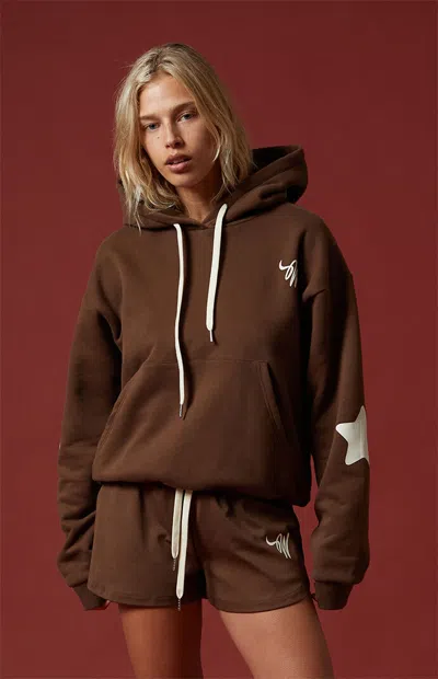 Wish Me Luck Women's Forever Paradise Oversized Hoodie In Brown