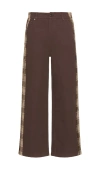 Wish Me Luck Workers Plaid Pants In Brown