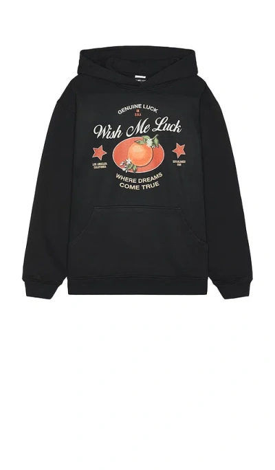 Wish Me Luck Hoodie In Black
