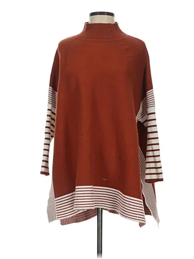 Pre-owned Wish Poncho In Brown