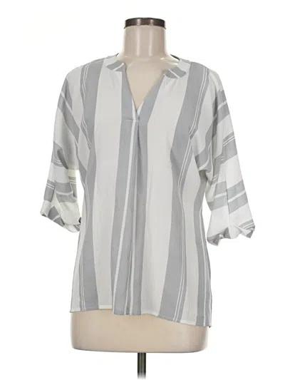 Pre-owned Wishful Park 3/4 Sleeve Blouse In Gray