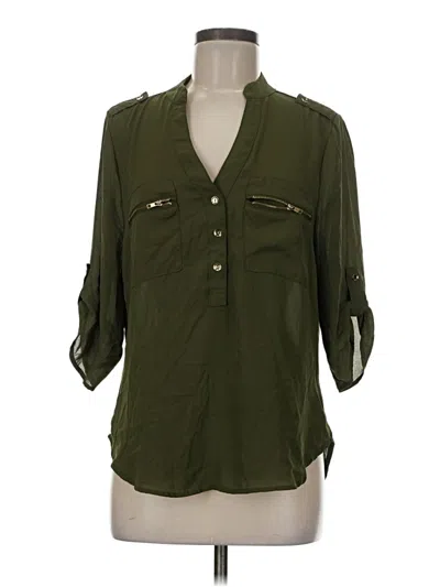 Pre-owned Wishful Park 3/4 Sleeve Blouse In Green