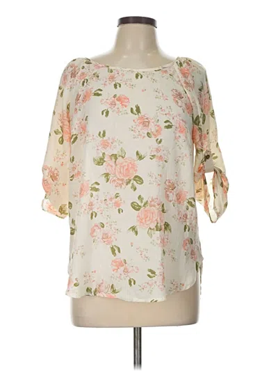 Pre-owned Wishful Park 3/4 Sleeve Blouse In Ivory