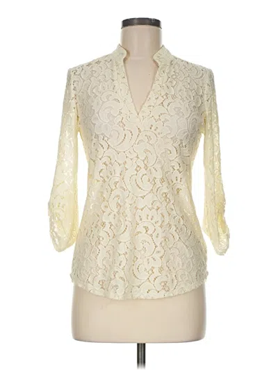 Pre-owned Wishful Park 3/4 Sleeve Blouse In Ivory