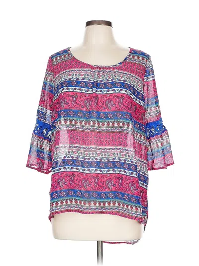 Pre-owned Wishful Park 3/4 Sleeve Blouse In Pink