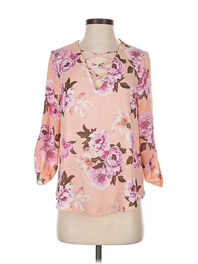 Pre-owned Wishful Park 3/4 Sleeve Blouse In Pink