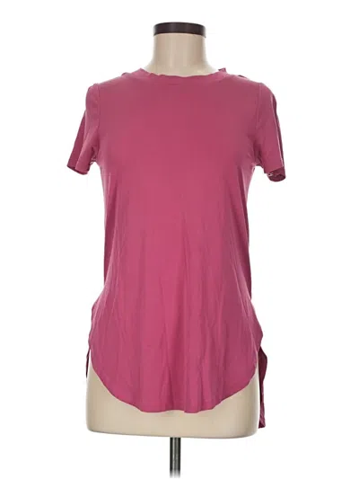 Pre-owned Wishful Park Short Sleeve Top Pink Keyhole Neckline Tops