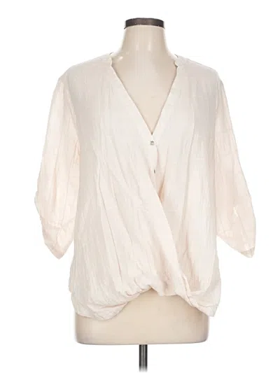 Pre-owned Wishlist 3/4 Sleeve Blouse In Brown