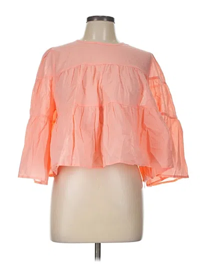 Pre-owned Wishlist 3/4 Sleeve Blouse In Orange