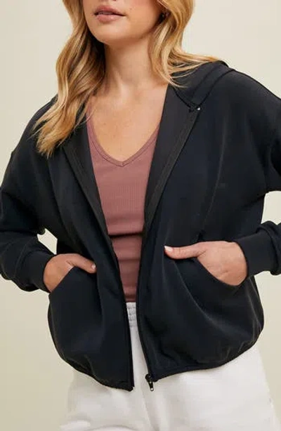 Wishlist Active Relaxed Crop Zip Hoodie