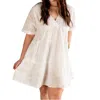 Wishlist All Right Babydoll Dress In White In White