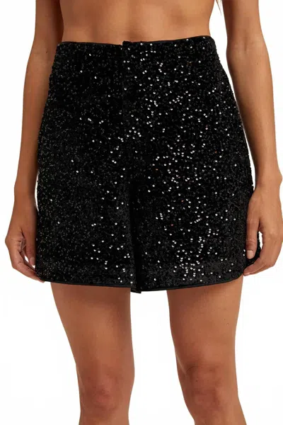 Wishlist All-over Sequin Mini Shorts In Black