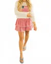 Wishlist American Flag Open Knit Sweater Top In Off White In White
