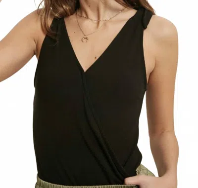 Wishlist Anna Shoulder Tie Bodysuit In Black