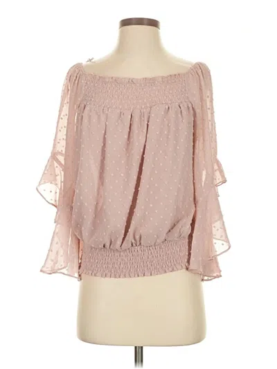 Pre-owned Wishlist Apparel 3/4 Sleeve Blouse In Pink
