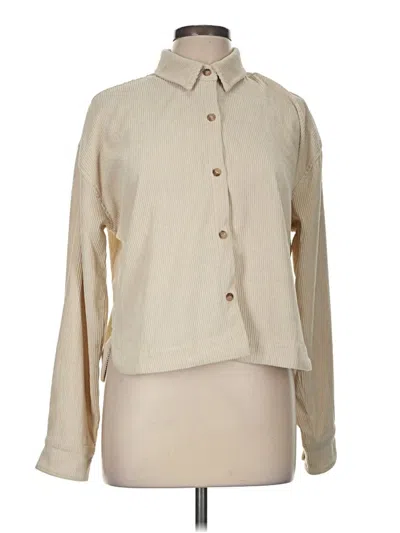Pre-owned Wishlist Apparel Long Sleeve Blouse In White