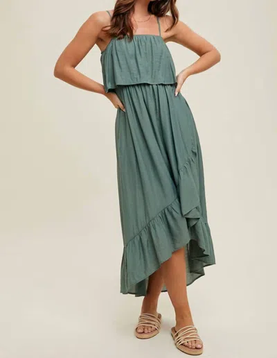 Wishlist Asymmetrical Dress In Pistachio In White